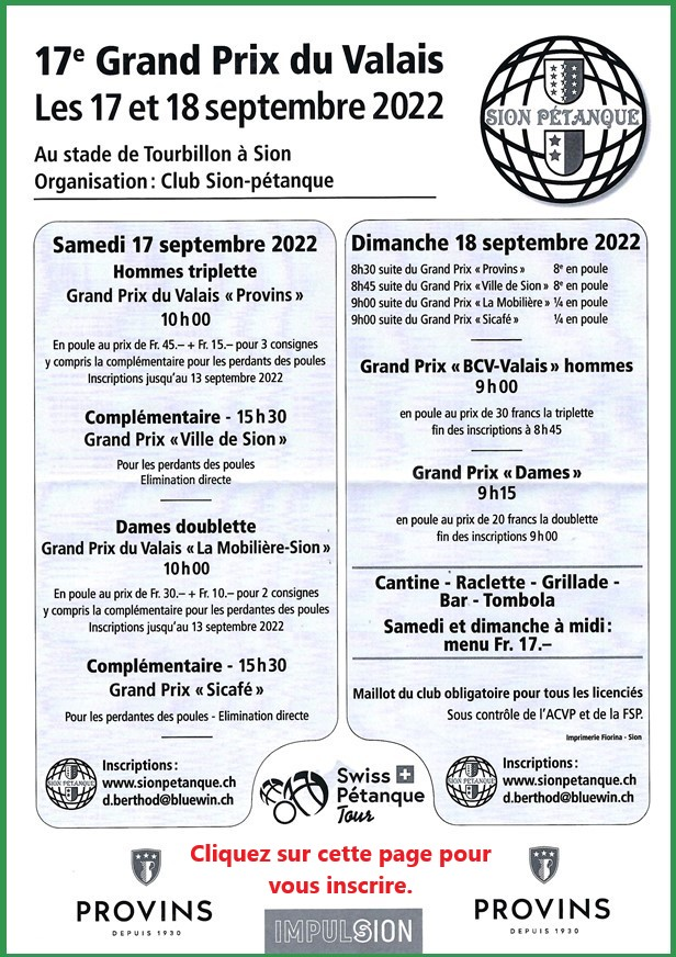 Concours de pétanque
